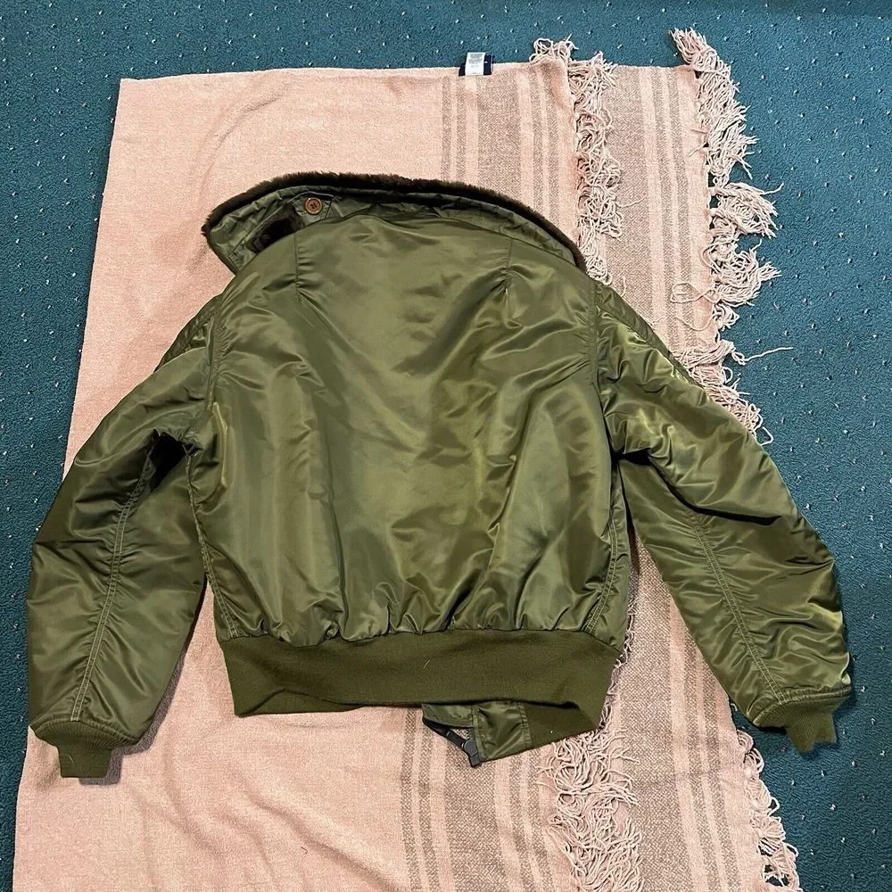 Avirex Vintage Type B-15 Flight Jacket Authentic Aviator LTD Flight Mens‎ SZ LRG - Picture 15 of 16